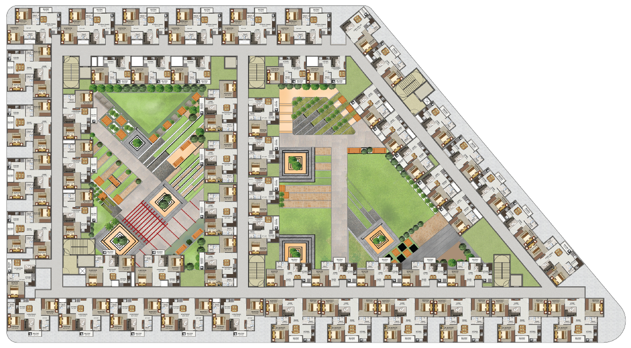 Sowparnika Indradhanush BLR - 1/2/3 BHK Floor-Plan